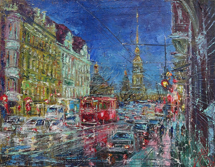  художник  Еникеев Юнис, картина Петербург