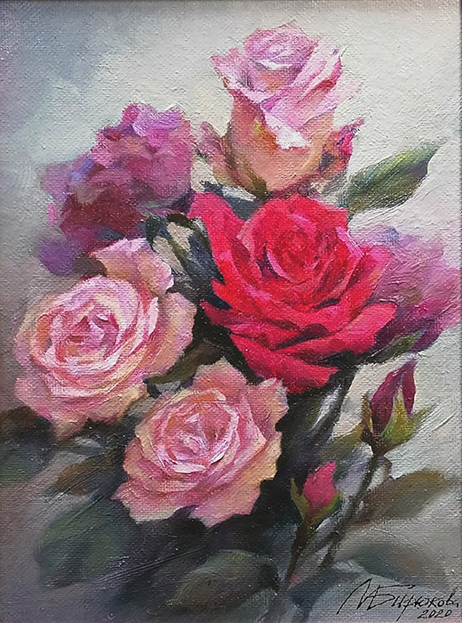  художник  Бирюкова Майя , картина Аромат роз