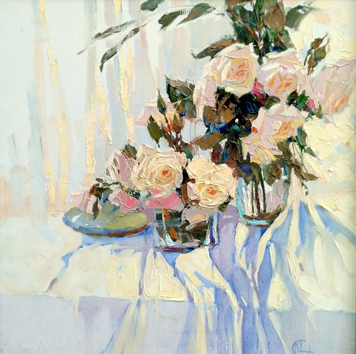  художник  Комарова Елена, картина Мамины розы