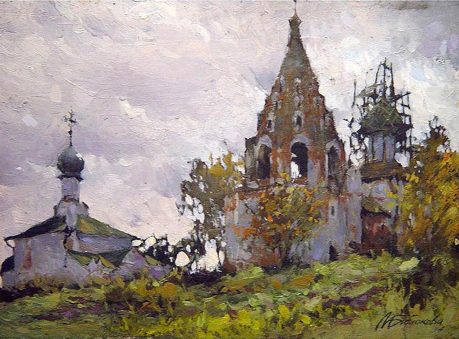  художник  Бирюкова Майя , картина Данилов монастырь в Переславле