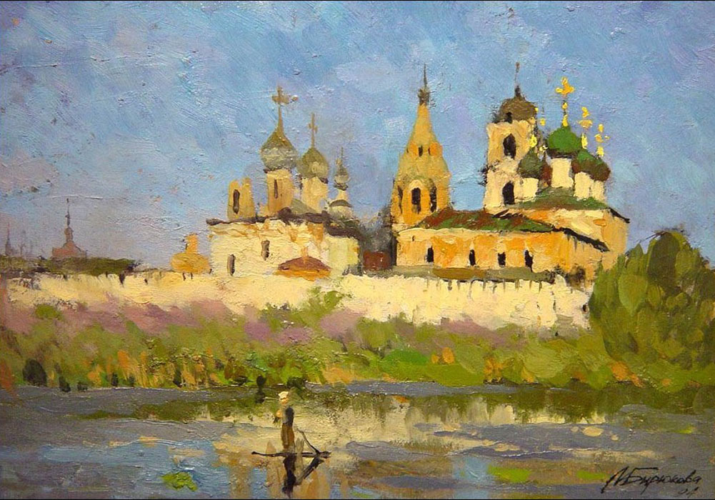  художник  Бирюкова Майя , картина Никитский монастырь