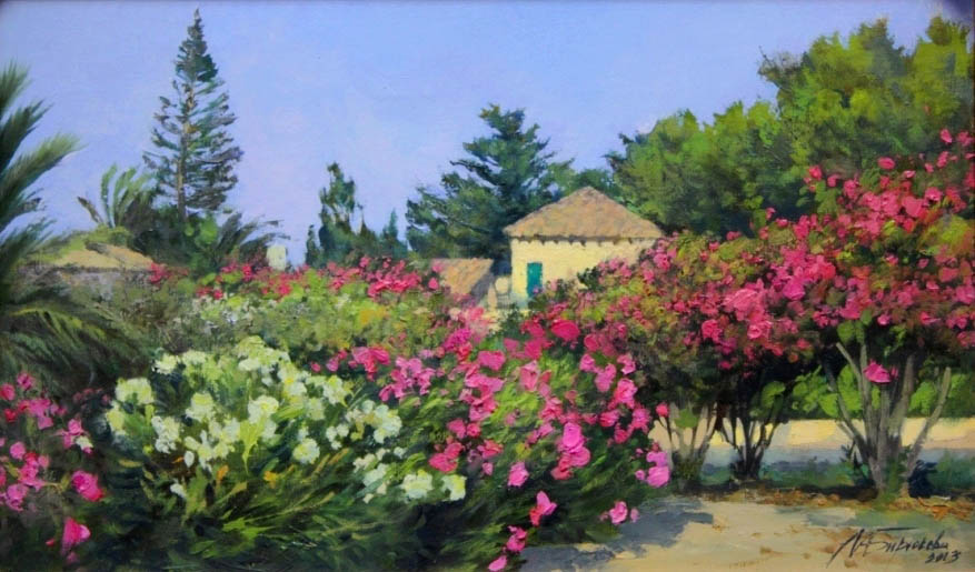  художник  Бирюкова Майя , картина Олеандровый сад