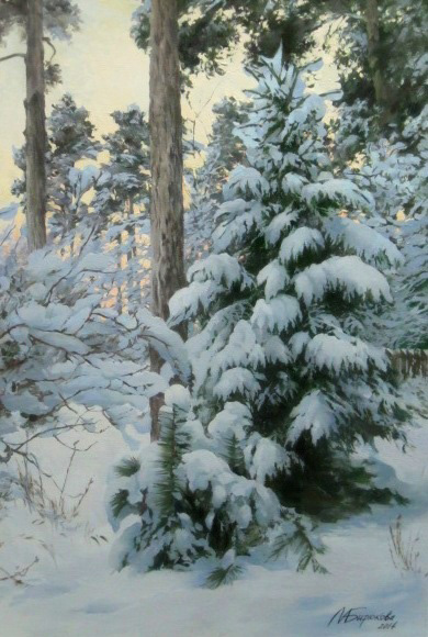  художник  Бирюкова Майя , картина Снежное убранство