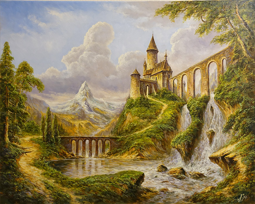 художник  Стрелков Александр, картина Старый замок