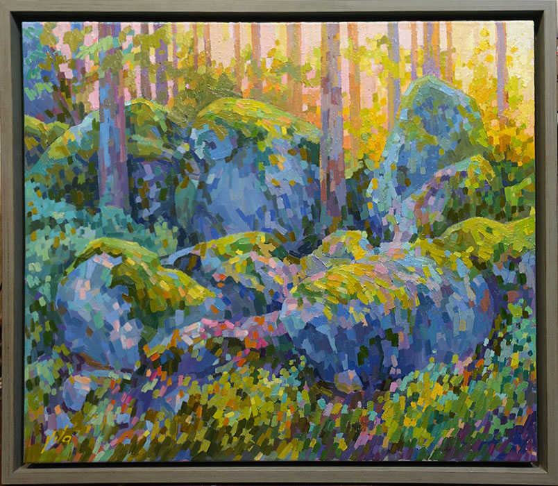  художник  Чижова Виктория, картина Вечерний лес еще не спит... . Диптих, левая часть