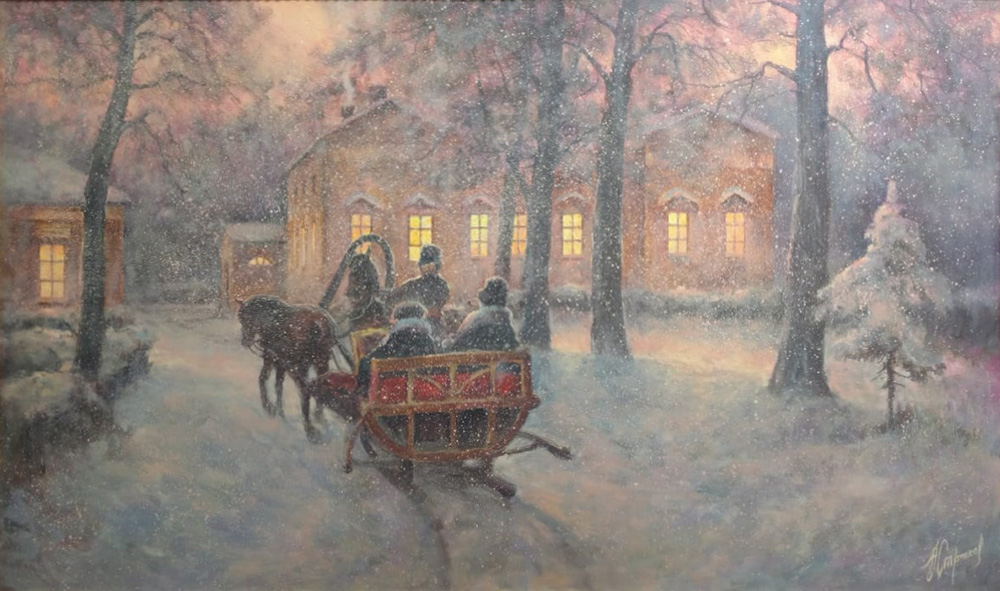  художник  Стрелков Александр, картина На праздник