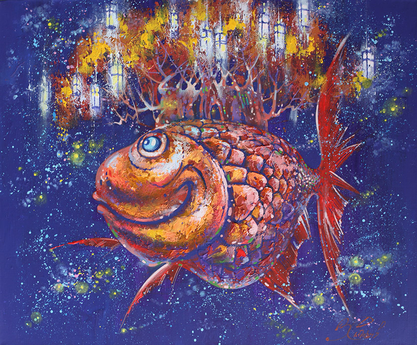  художник  Сыдорив  Зиновий, картина Звездный рыболет 