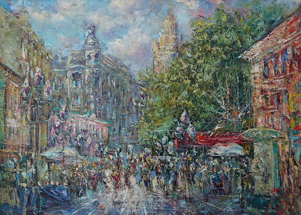 Арбат картина маслом