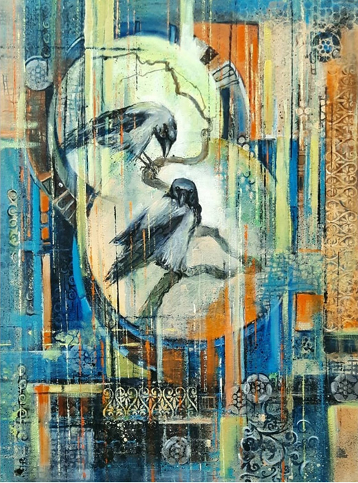  художник  Снежинская Жанна, картина Птицы 