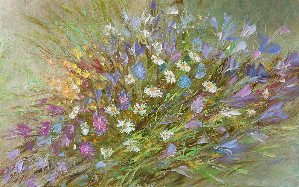  художник  Кравчук Влад, картина Полевые цветы