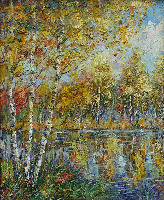  художник  Еникеев Юнис, картина Осень