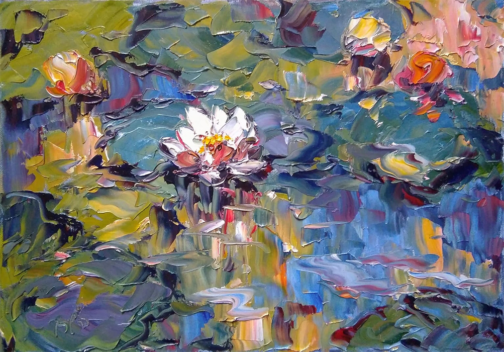  художник  Суковатых Владимир, картина Водяные лилии