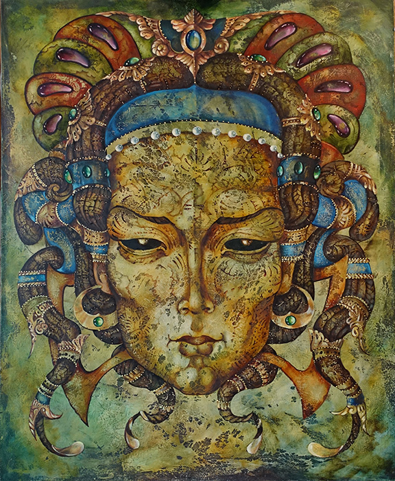  художник  Миронов Валерий, картина Маски древнего божества