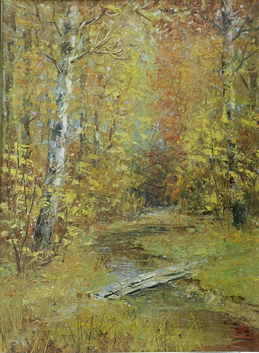  художник  Синев Евгений, картина Осень. Теплые дни