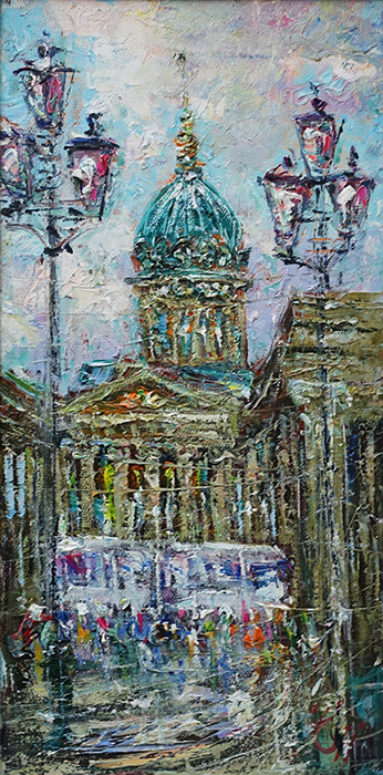  художник  Еникеев Юнис, картина Казанский собор