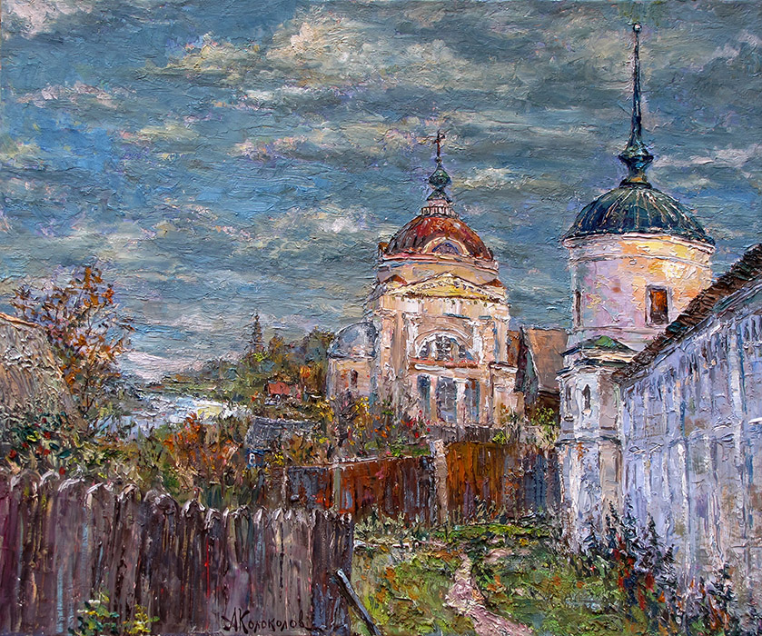  художник  Колоколов Антон, картина Торжок. Воскресенская  церковь