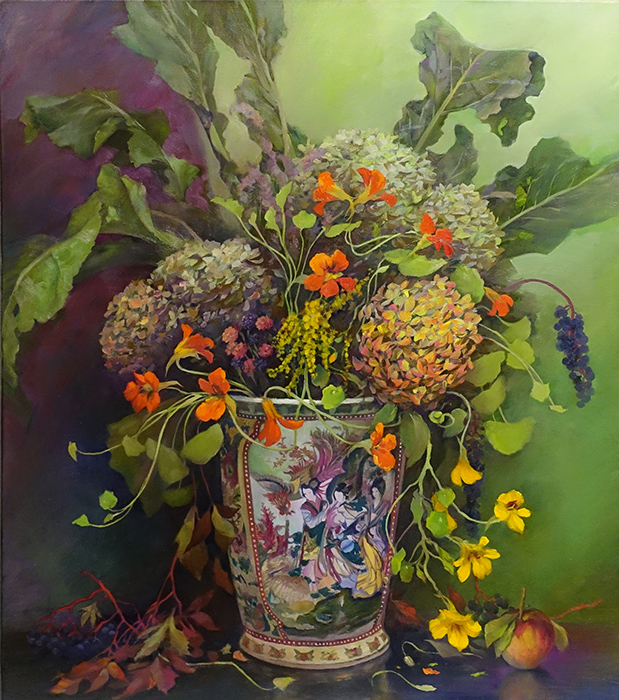  художник  Бирюкова Майя , картина В китайской вазе