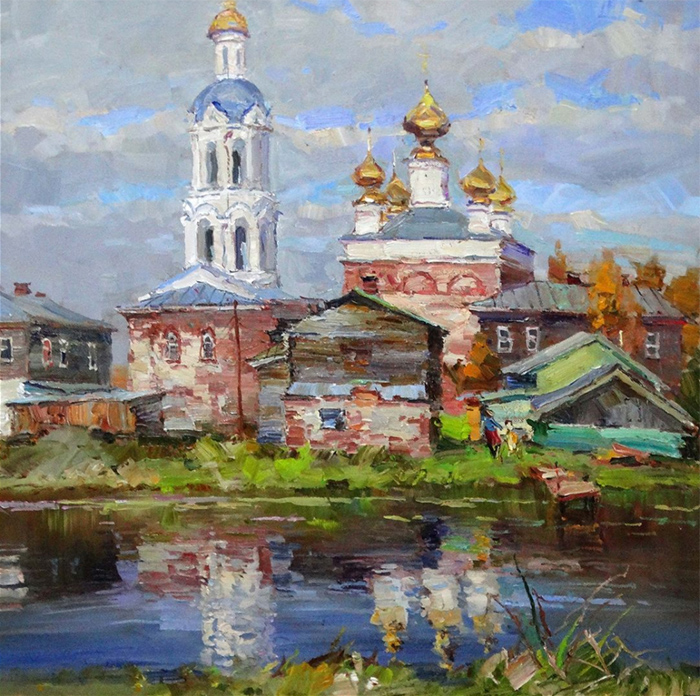  художник  Поздеев  Сергей, картина Заозёрье близ Углича