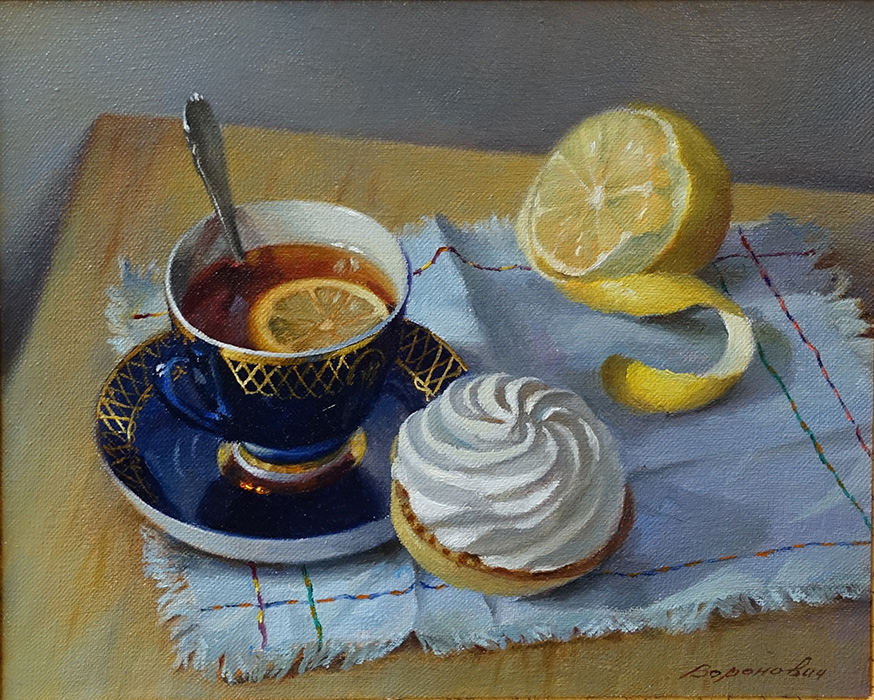  художник  Воронович Андрей, картина Натюрморт с лимоном