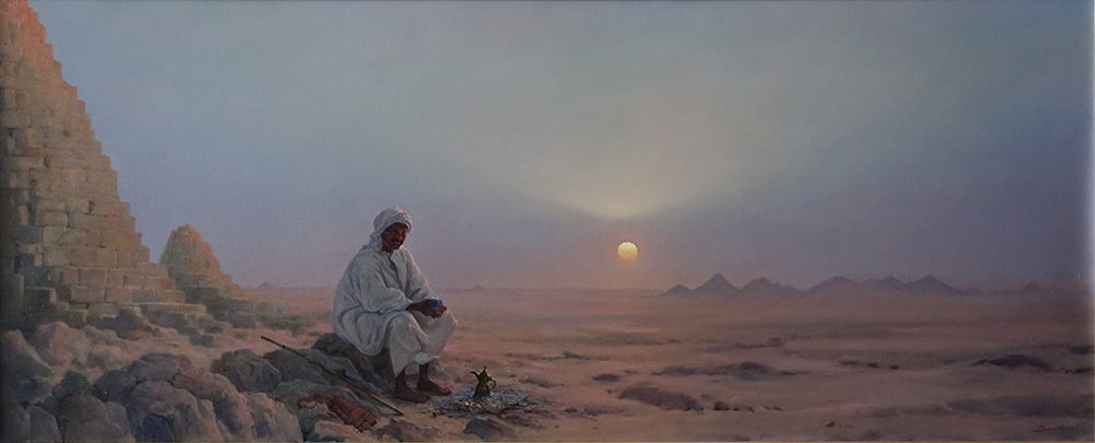  художник  Дмитриев Георгий, картина Восход солнца в Нубийской пустыне