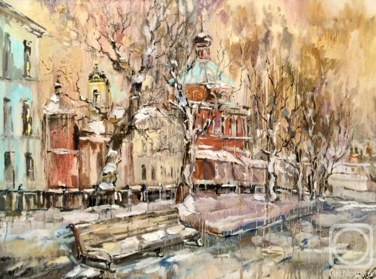  художник  Чарина Анна, картина Рождественский бульвар