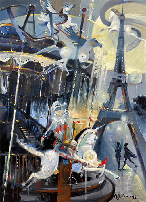  художник  Козлов Дмитрий, картина Воспоминания о Париже