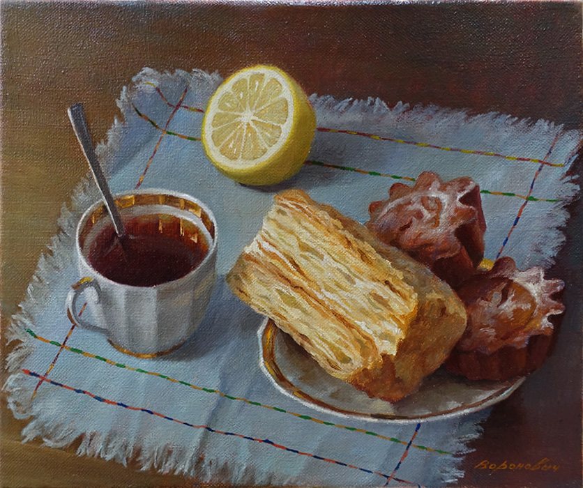  художник  Воронович Андрей, картина Чай с пирожными