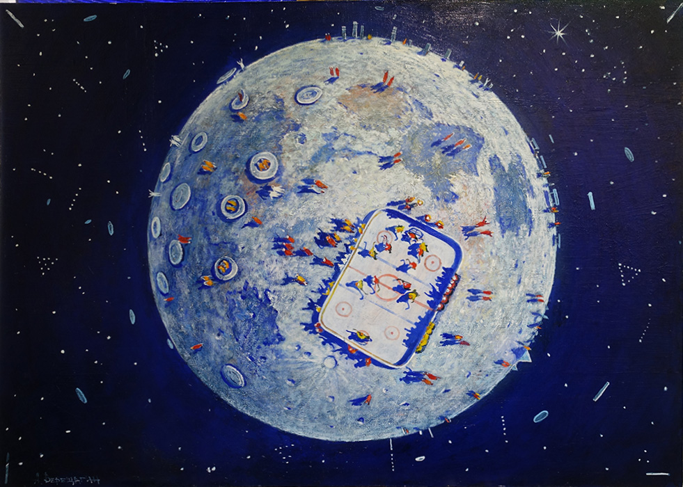  художник  Верещагин Андрей, картина Сборка луны