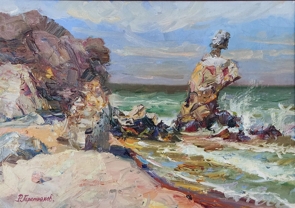  художник  Третьяков Роман, картина Причудливые скалы, Генеральские пляжи