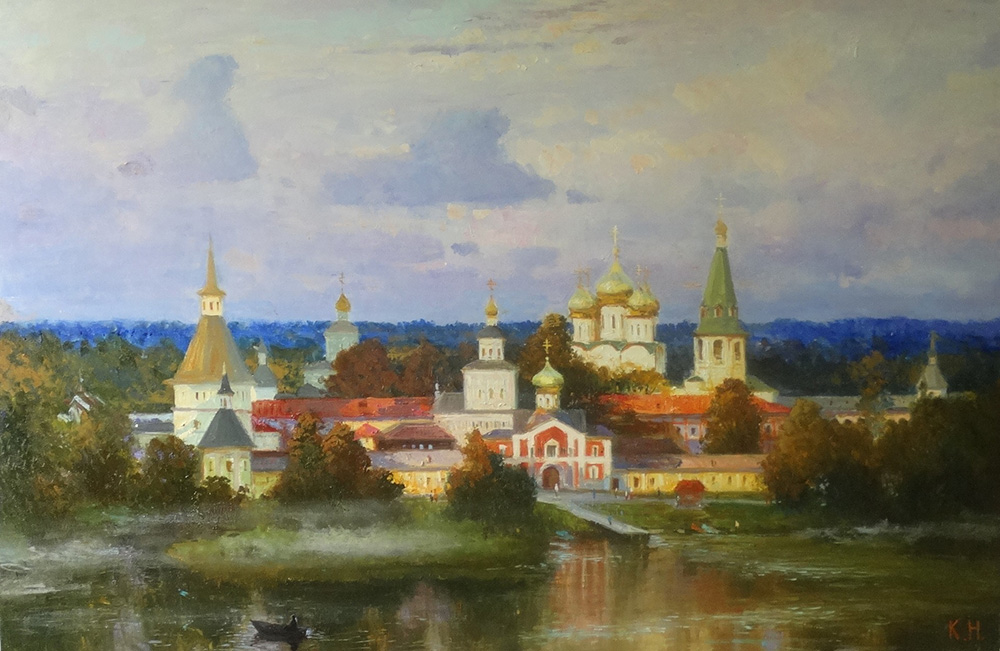  художник  Комаров Николай, картина Иверский монастырь