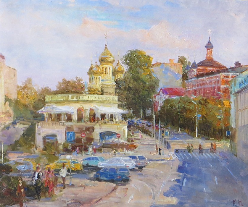  художник  Комаров Николай, картина Трубная площадь