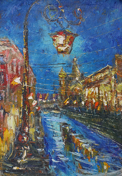  художник  Еникеев Юнис, картина Санкт-Петербург