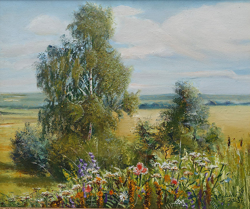  художник  Еремин Петр, картина Русское поле