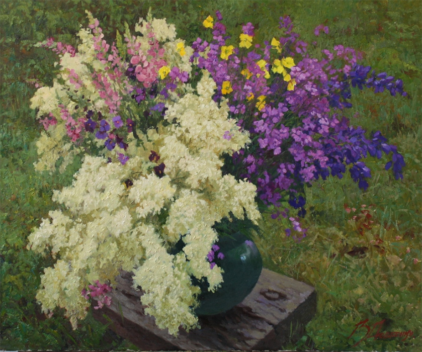  художник  Довбенко Виктор , картина Полевые цветы