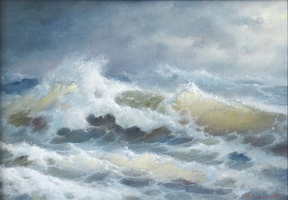  художник  Дмитриев Георгий, картина Бурное море