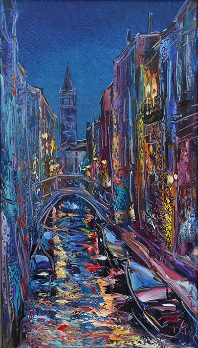  художник  Кравчук Влад, картина Ночная Венеция