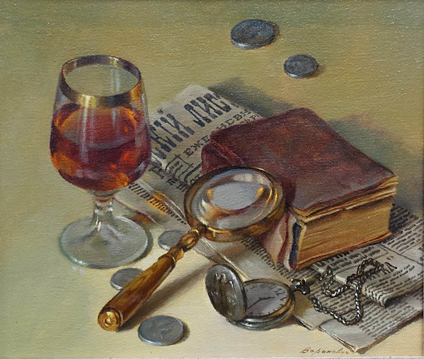  художник  Воронович Андрей, картина Натюрморт с виски