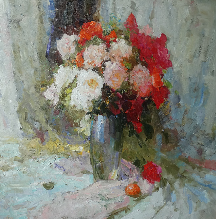  художник  Комаров Николай, картина Розы