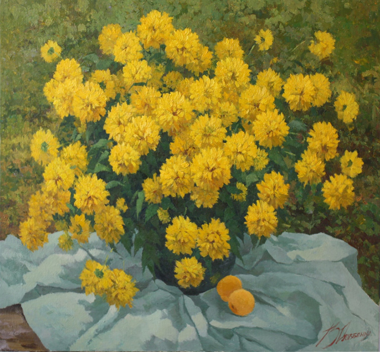  художник  Довбенко Виктор , картина Золотые шары