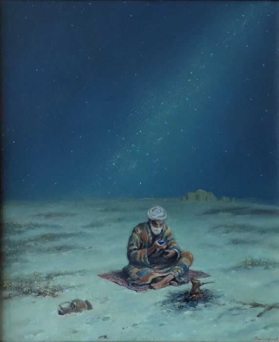  художник  Дмитриев Георгий, картинаночь в пустыни