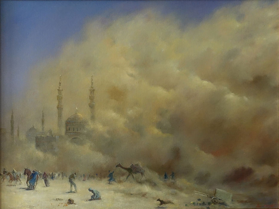  художник  Дмитриев Георгий, картинапесчаная буря в пустыни (Самум)