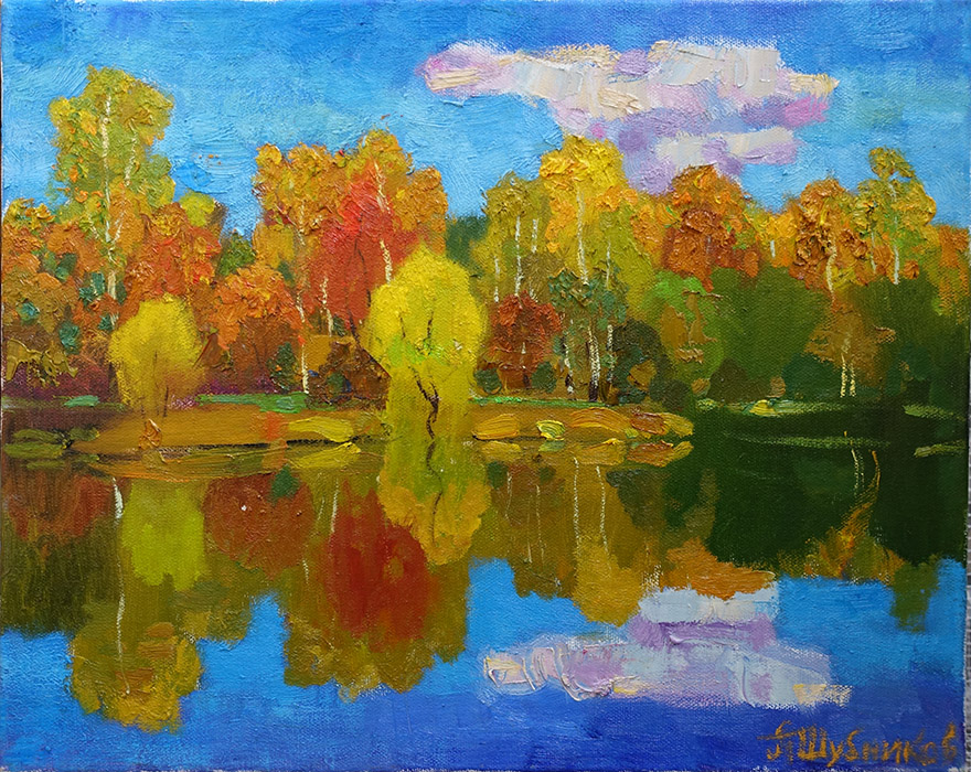  художник  Шубников Павел, картина Озеро