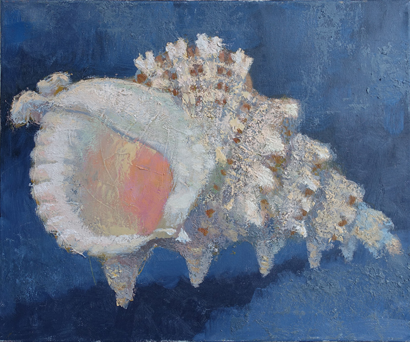  художник  Шубников Павел, картина Раковина на синем