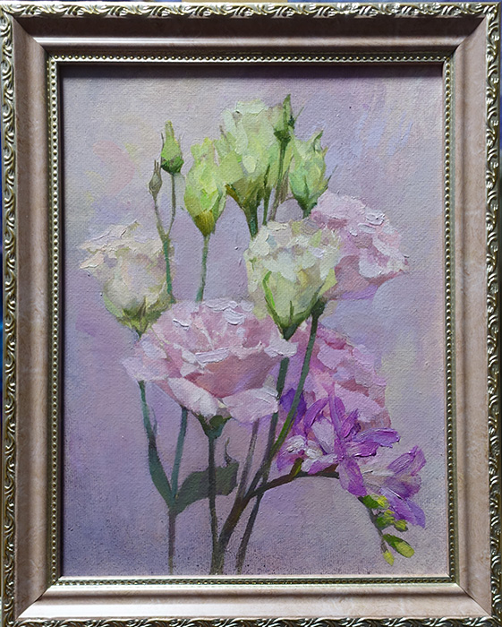  художник  Бирюкова Майя , картина Белые розы
