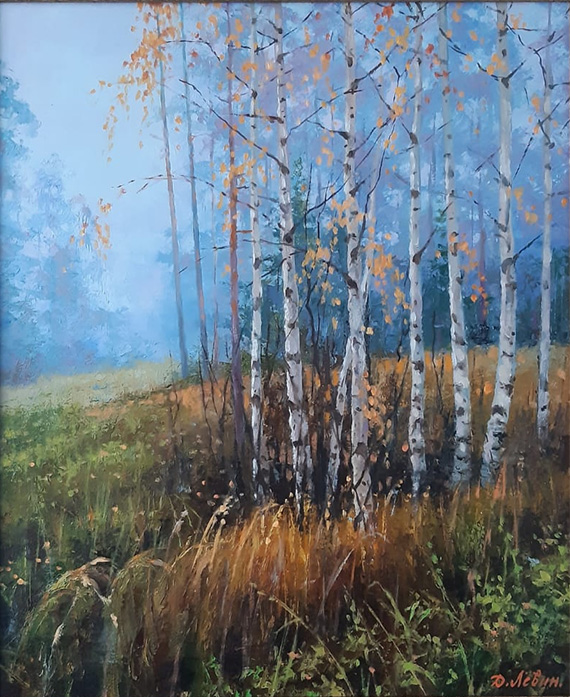  художник  Левин Дмитрий, картина Осень в лес пришла