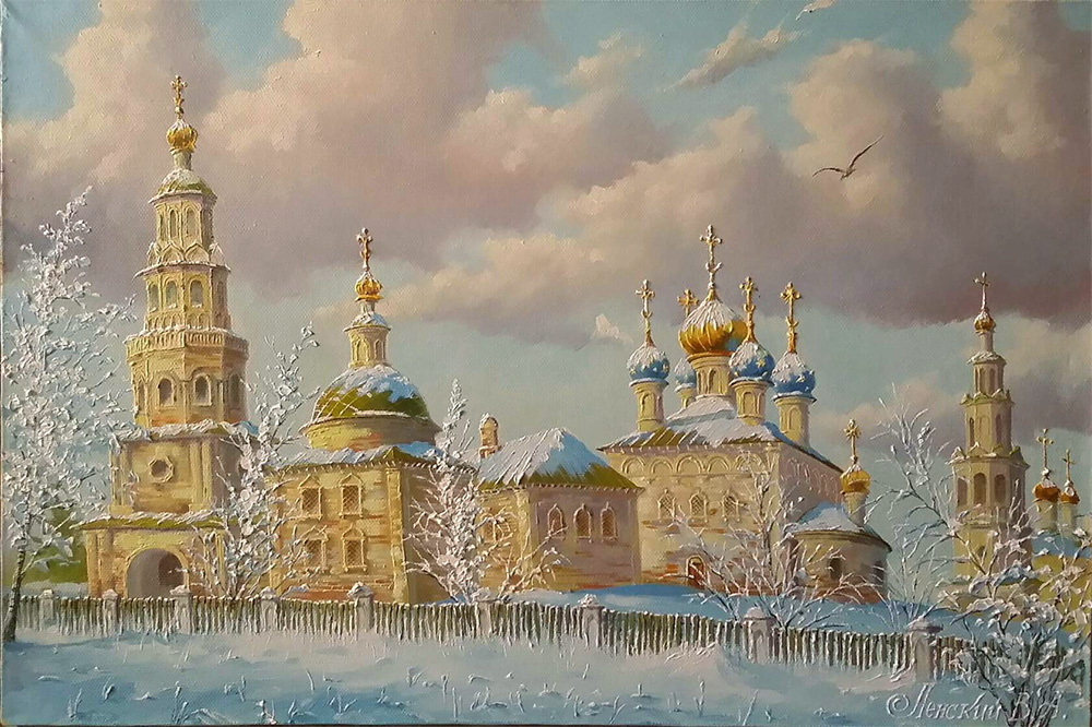  художник  Ленский Валерий, картина Малая соборная улица Чебоксар