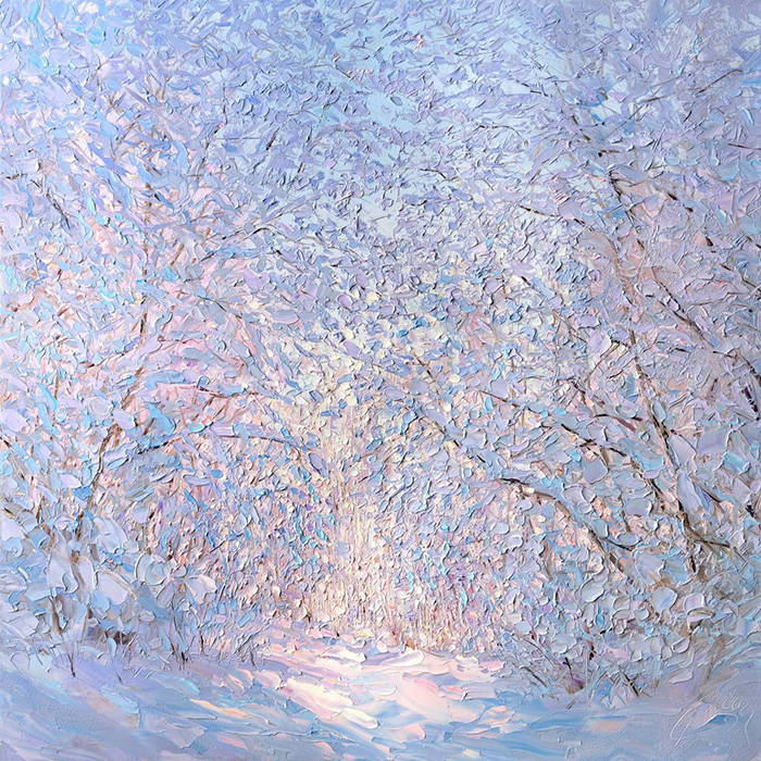  художник  Кравчук Влад, картина Зимний лес