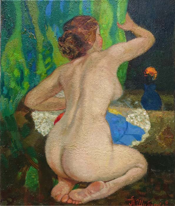  художник  Шубников Павел, картина Девушка у окна