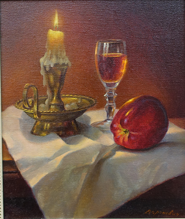  художник  Воронович Андрей, картина Натюрморт со свечой