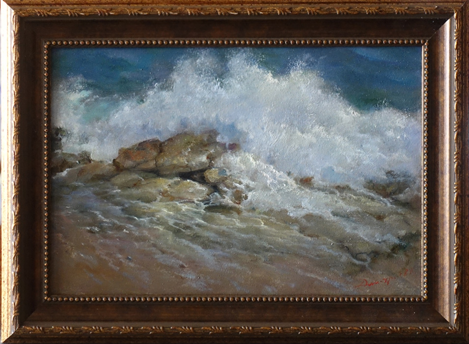  художник  Дмитриев Георгий, картина Камни и море